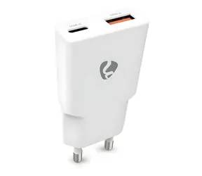 Nedis bílá / Síťová nabíječka / 30 W / PD3.0 / USB-A + USB-C