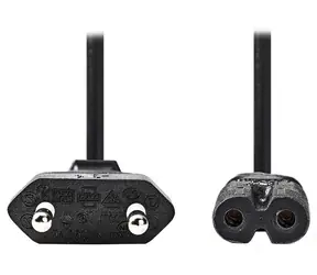 Nedis napájecí kabel Euro - IEC-320-C7 černý / Napájecí kabel / Euro zástrčka / IEC-320-C7 / 3 m