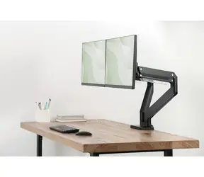 Digitus DA-90427 / Stolní držák pro 2 monitory / plynová pružina / VESA 75x100 / 15-35" / 2x15 kg