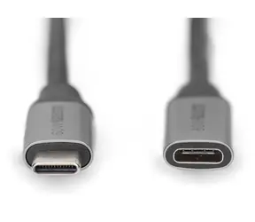 Digitus USB-C prodlužovací kabel / Prodlužovací kabel / USB-C (M) - USB-C (F) / USB 3.2 Gen1 / PD 60W / 4K 60Hz / 1 m