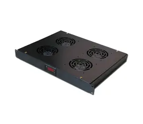 XtendLan Ventilační jednotka do 1U / Ventilační jednotka / 4x ventilátor / Termostat / hloubka 350 mm