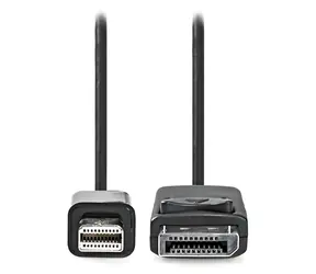 Nedis kabel Mini DisplayPort - DisplayPort černý / Kabel Mini DisplayPort / 2 m