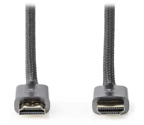 Nedis Profigold High Speed HDMI 10 m šedá / Kabel HDMI / 4K 60 Hz / Ethernet / zlacené konektory / bavlněný oplet