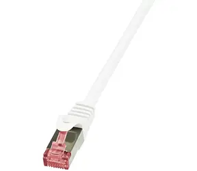 LogiLink CQ2011S bílá / Patch kabel / S/FTP / Cat.6 / RJ-45 / 0,25 m