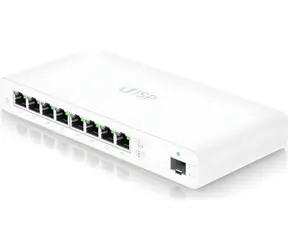 Ubiquiti UISP Router / Router / 8× GbE PoE RJ-45 / 1× SFP / fanless / PoE budget 110W