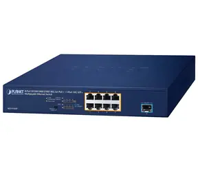 Planet PoE switch 8x1Gb/2,5Gb + 1xSFP+ 10Gb / PoE switch / VLAN / PoE 802.3at / 120W
