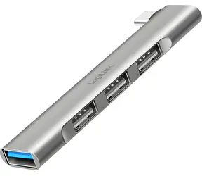 LogiLink USB-C hub, 4 porty / USB hub / USB 3.2 Gen1 / 1x USB-A 3.0 / 3x USB-A 2.0