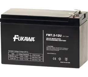 FUKAWA FW 7,2-12 F1U / Baterie do UPS / 12V / 7,2 Ah / Faston F1 4,7mm / životnost 5 let