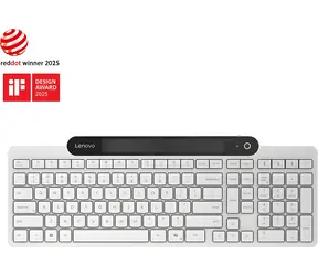 Lenovo 800 bílá / Bezdrátová klávesnice / Bluetooth 5.1 / CZ/SK / numerická klávesnice / dobíjecí
