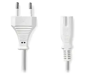 Nedis napájecí kabel Euro - IEC-320-C7 bílý / Napájecí kabel / 5 m