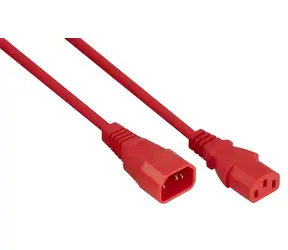 Kabelmeister Prodlužovací napájecí kabel C14-C13 červená / Prodlužovací napájecí kabel / C14-C13 / 3 m