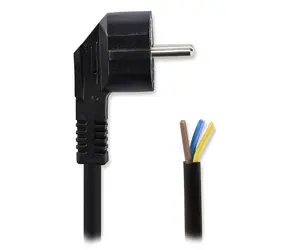 Nedis napájecí kabel černá / Napájecí kabel / Typ F úhlový - přímý / poniklovaný / 1,8 m