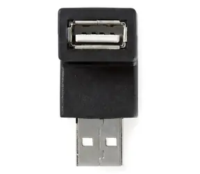 Nedis Adaptér USB-A(M) - USB-A(F) černá / Adaptér / USB 2.0 / 480 Mbps / poniklovaný