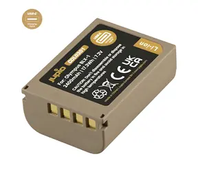 Jupio BLX-1 ULTRA C / Akumulátor pro Olympus OM System / USB-C nabíjení / 2400 mAh