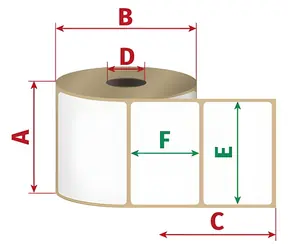 OEM Samolepicí etikety DT 100 x 130mm / pr. dutinky 40mm / termo papír / 300ks / 1role