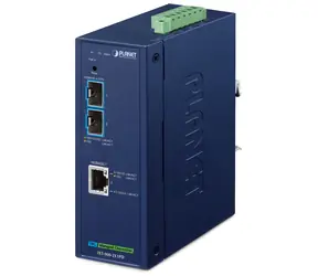 PLANET IXT-900-2X1PD / Průmyslový konvertor / 10GBase-T PoE PD / 2x SFP+ 10GBase-X / IP40 / -40~75°C / SNMP