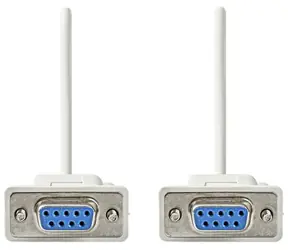 NEDIS sériový kabel D-SUB 9-pin (F) - D-SUB 9-pin (F) slonová kost / Kabel / sériový RS-232 / 2 m