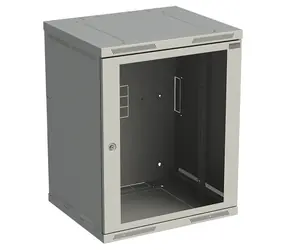 Solarix SENSA-15U-65-11-G / Rozvaděč nástěnný / 15U / 500 mm / dveře sklo / šedá RAL 7035