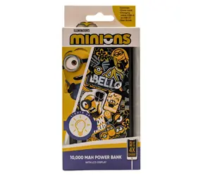 Lazerbuilt Powerbank Minions svítící / Powerbanka / 10000 mAh / Li-Pol / 2x USB-A / USB-C