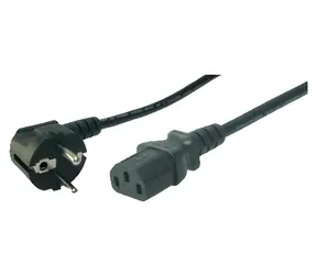 LogiLink napájecí kabel CEE7/7-C13 90° černá / Napájecí kabel / 3 m / 250 V / 10/16 A