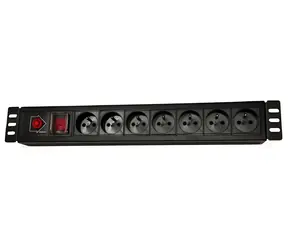 Lexi-net Rozvodný panel 7x230V-3m / Rozvodný panel / 19" / 1,5U / Přepěťová ochrana