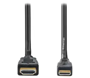 Nedis HDMI - mini HDMI kabel černá 3 m / Kabel HDMI/mini HDMI / 4K 30 Hz / Ethernet / zlacené konektory / bulk
