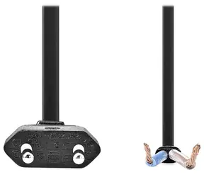 NEDIS napájecí kabel černá / Napájecí kabel / Euro zástrčka - otevřený konec / přímý / 3m
