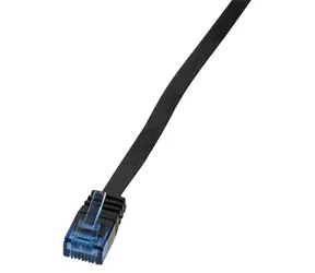 LogiLink SlimLine černá / Síťový kabel / Cat6 / U/UTP / 20 m / plochý