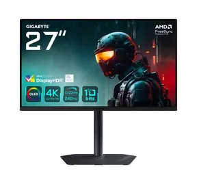27" GIGABYTE MO27U2 černá / Monitor / QD-OLED / 4K UHD / 240Hz / 0,03ms / HDMI 2.1