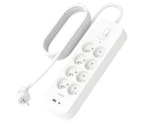 Belkin Prodlužovací kabel s přepěťovou ochranou / Prodlužovací kabel / 8x zásuvka / USB-A+C / 900J / 2m