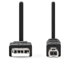 NEDIS USB 2.0 kabel černý / Kabel USB / USB-A - USB-B / k tiskárně / 2 m