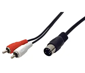OEM audio kabel DIN 5pin - 2x cinch / Audio kabel / 1,5 m