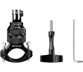 Puluz Držák na řídítka 360° černá / Držák pro akční kameru / hliníková slitina / univerzální