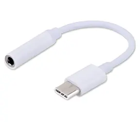 SAVIO AK-35 bílá / Audio adaptér / USB-C (M) - Jack 3,5 mm (F)