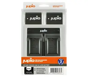 JUPIO Set 2x NP-FW50 + duální nabíječka / Sada baterií a nabíječka / 1030 mAh