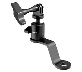 Puluz PU1056B černá / Držák na zrcátko motocyklu / pro sportovní kamery GoPro, DJI, Insta360 / nosnost 2 kg