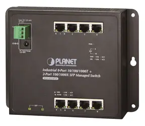 Planet WGS-4215-8T2S / Switch / L4 / 8x Gigabit / 2x SFP / -40 až 75 °C / IP30 / Fanless
