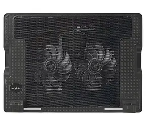 Nedis Chladicí stojan na notebook černá / Chladicí stojan na notebook / do 18" / 2x ventilátor 140 mm / USB hub