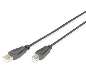 Digitus USB 2.0 kabel A-B černý / Kabel / 1,8 m / USB 2.0