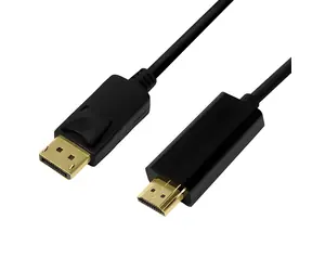 LogiLink DisplayPort - HDMI černá / Kabel / DP 1.2 - HDMI 1.4 / 4K 30Hz / 5 m