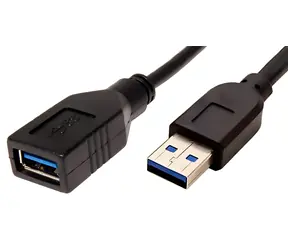 OEM USB 3.0 A-A černá / Prodlužovací kabel / M/F / 0,8 m