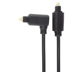 OEM Toslink kabel 90° / Optický audio kabel / Toslink (M) - Toslink (M) / 1 m / průměr 4 mm