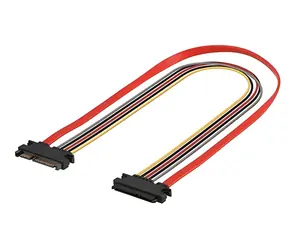 OEM / SATA kabel / Datový + napájecí / Prodlužovací / 0,5 m