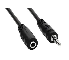 OEM Prodlužovací kabel Jack 3,5mm(M) - Jack 3,5mm(F) / Audio kabel / Prodlužovací / 2m