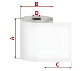 OEM Termo kotouček 57/70/12 mm / Pokladní kotouček / 61 m