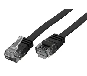 OEM UTP Cat6 plochý černá / Patch kabel / 3m
