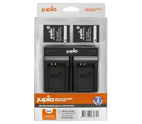 JUPIO Set 2x LP-E12 + duální nabíječka / Sada baterií a nabíječka / 875 mAh / pro Canon