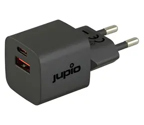 Jupio Dual USB GaN Charger / Nabíjecí adaptér / USB-C + USB-A / 30W