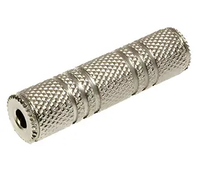 OEM Audio spojka Jack 3,5mm (F) - Jack 3,5mm (F) stříbrná / Audio redukce