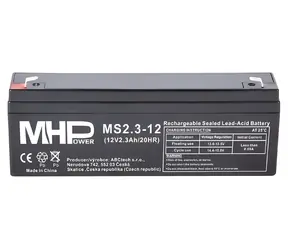 MHPower MS2.3-12 / Olověný akumulátor / AGM / VRLA / 12V / 2,3Ah / F1